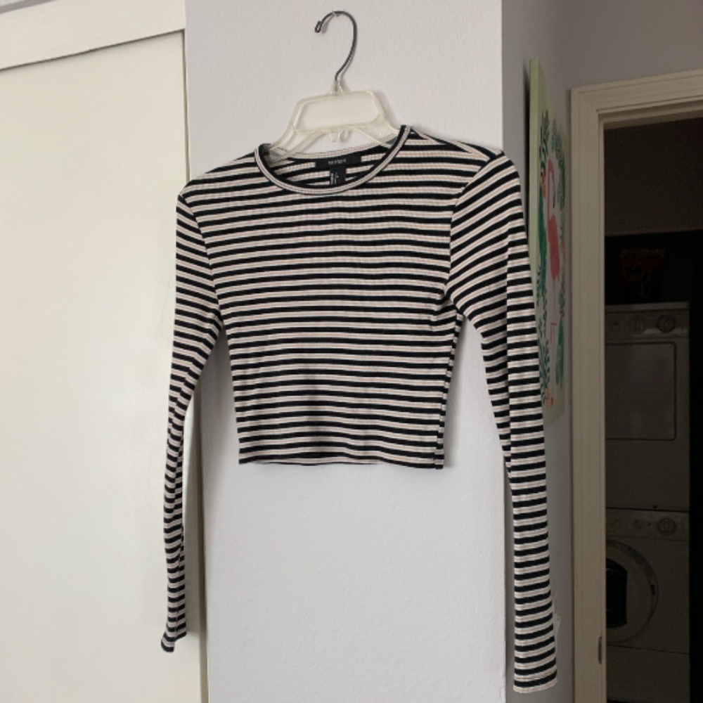Forever 21 Striped Crop Top